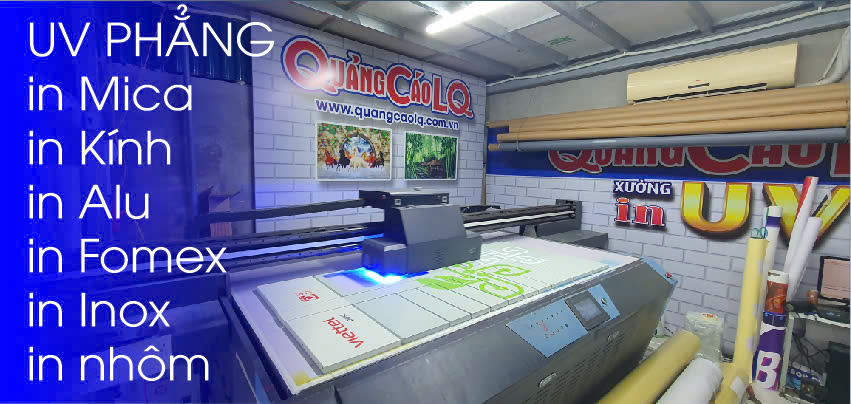 in UV lên vật liệu phẳng