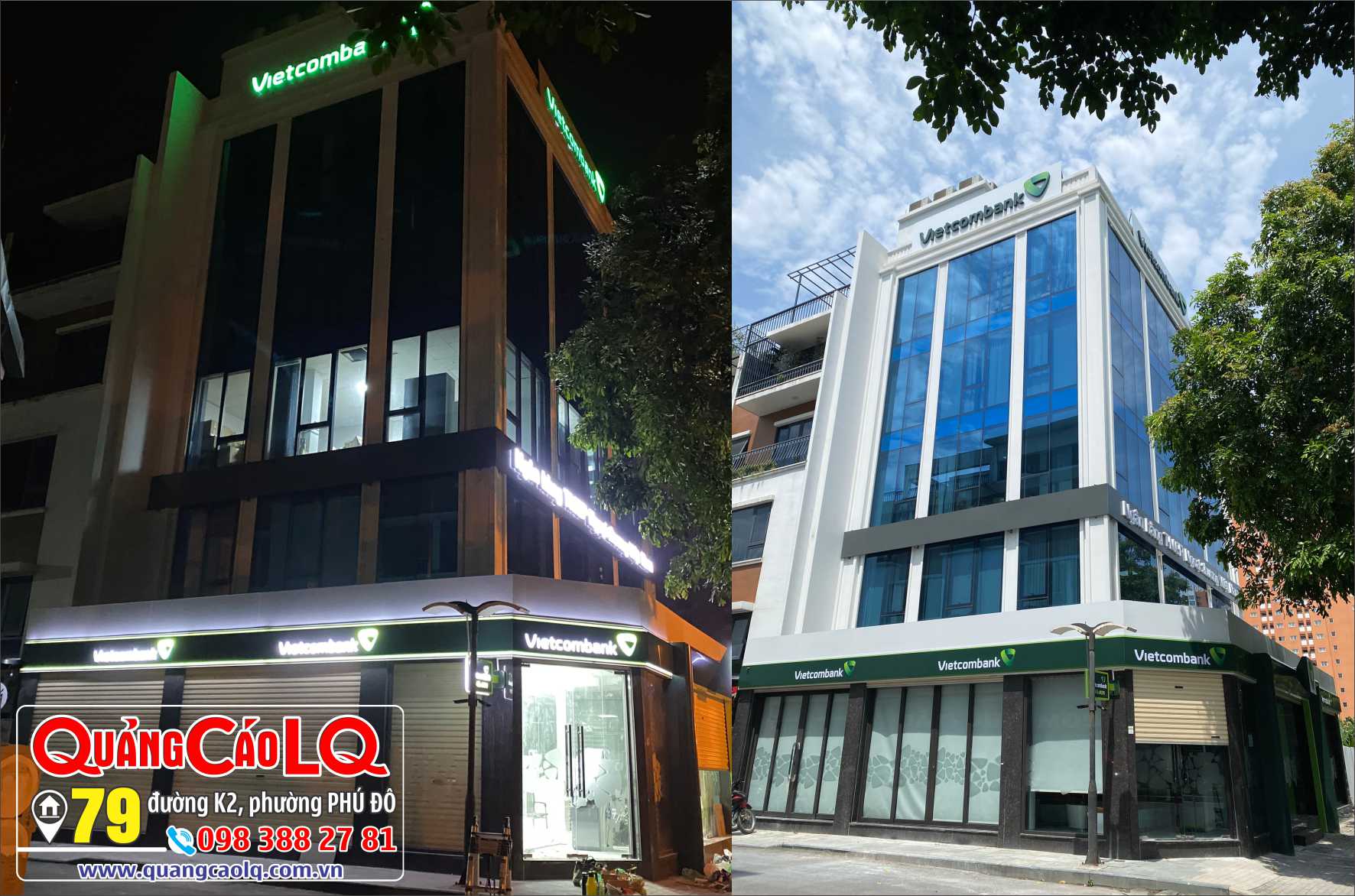Thi công biển Vietcombank